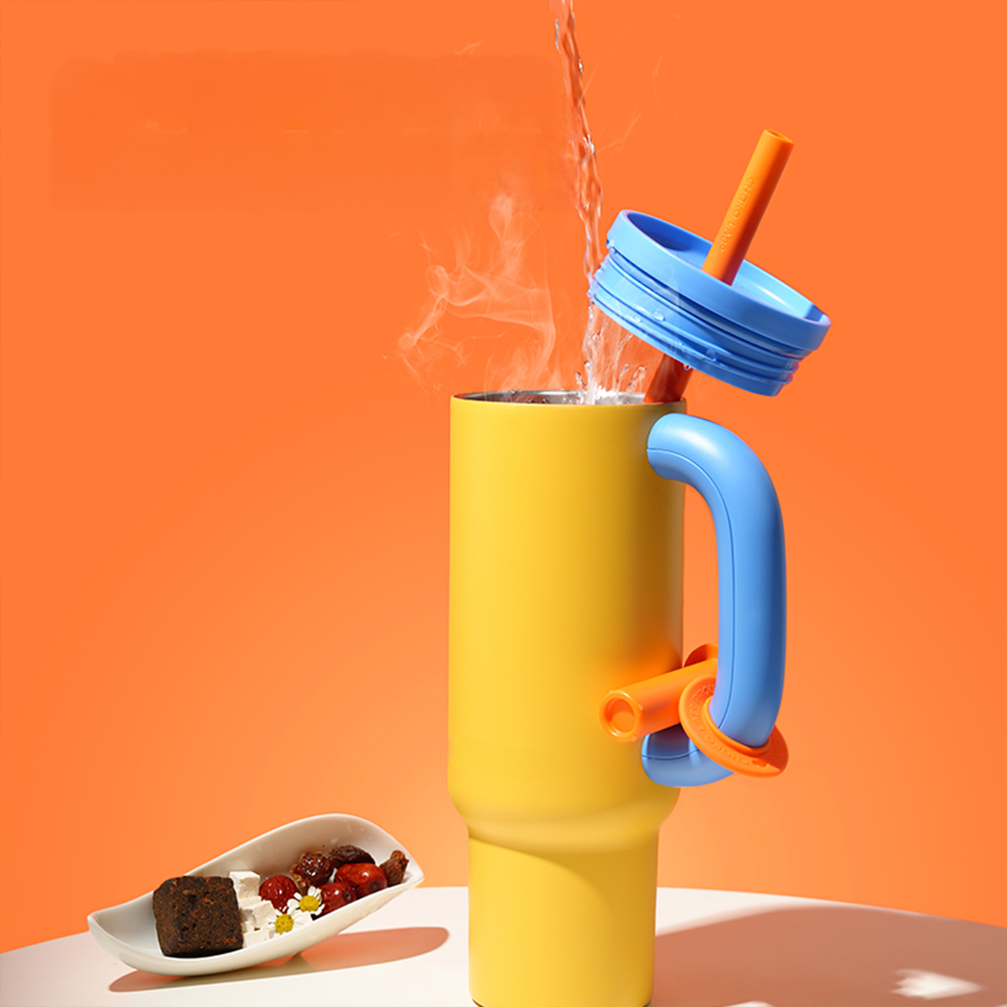 CHaKOLAB Hexu Jumbo Straw Insulated Tumbler – Stylish Large-Capacity Car Cup