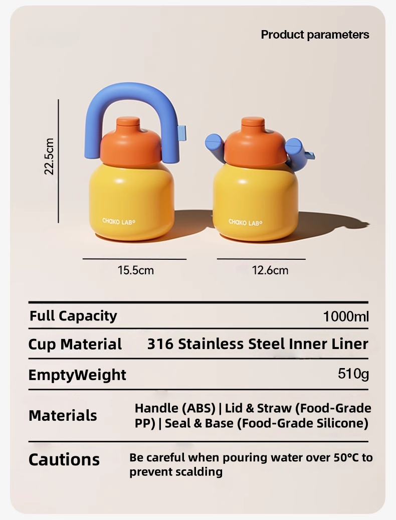 Large-Capacity Portable Insulated Cup | Sip-and-Go Carry Pot