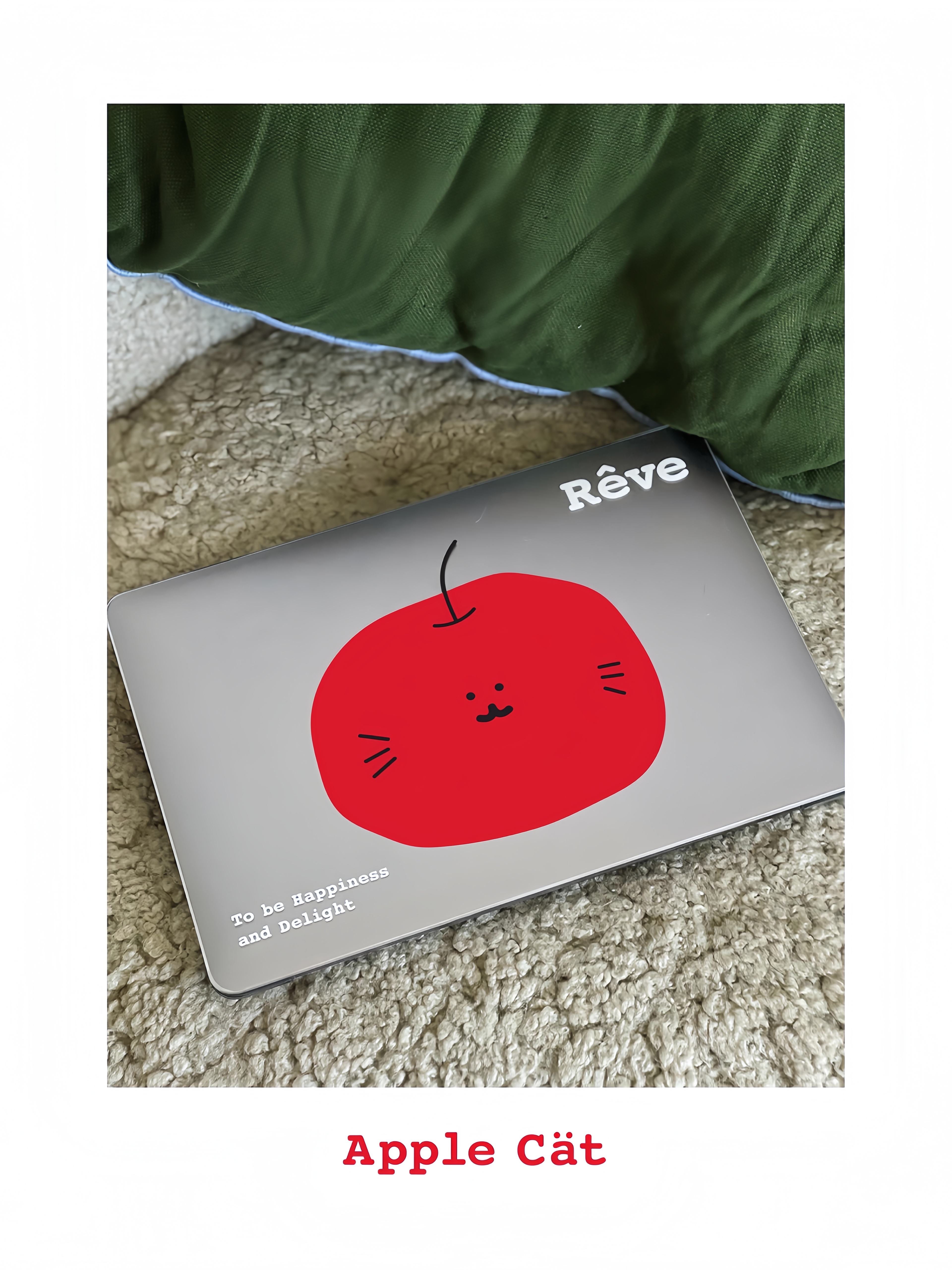 MacBook Hard Shell Case – “Cat” Design, Full-Cover Crystal Sand PC Shell