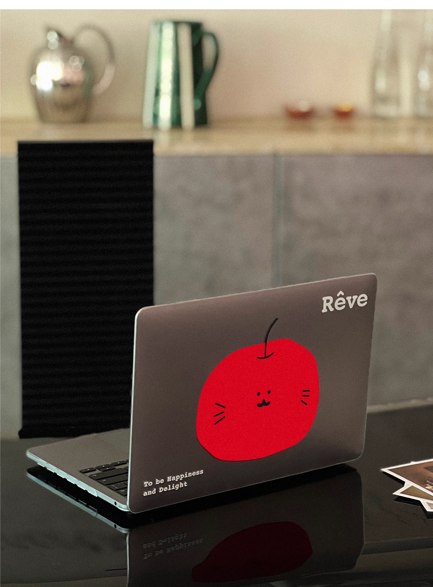 MacBook Hard Shell Case – “Cat” Design, Full-Cover Crystal Sand PC Shell