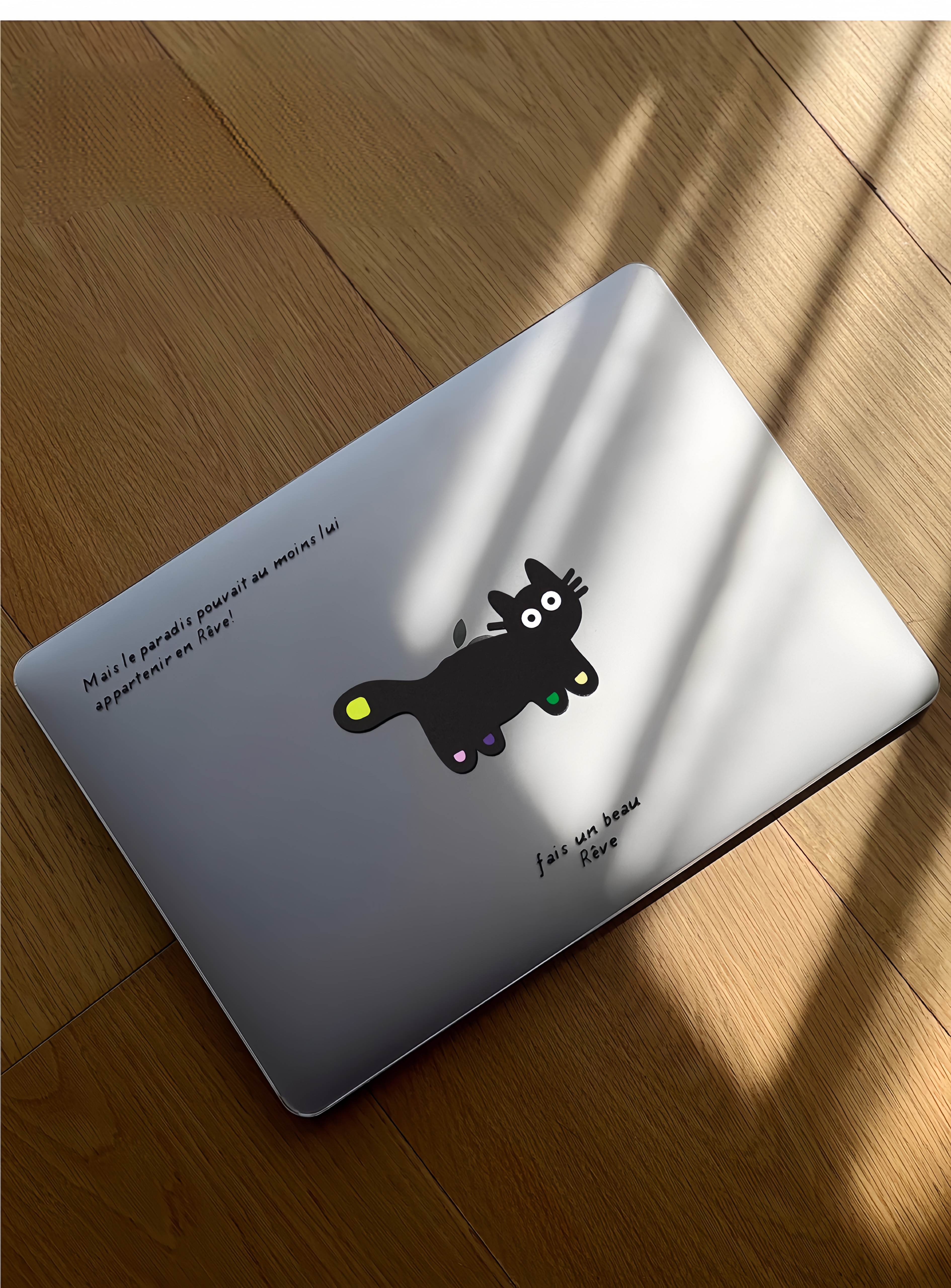 MacBook Hard Shell Case – “Cat” Design, Full-Cover Crystal Sand PC Shell