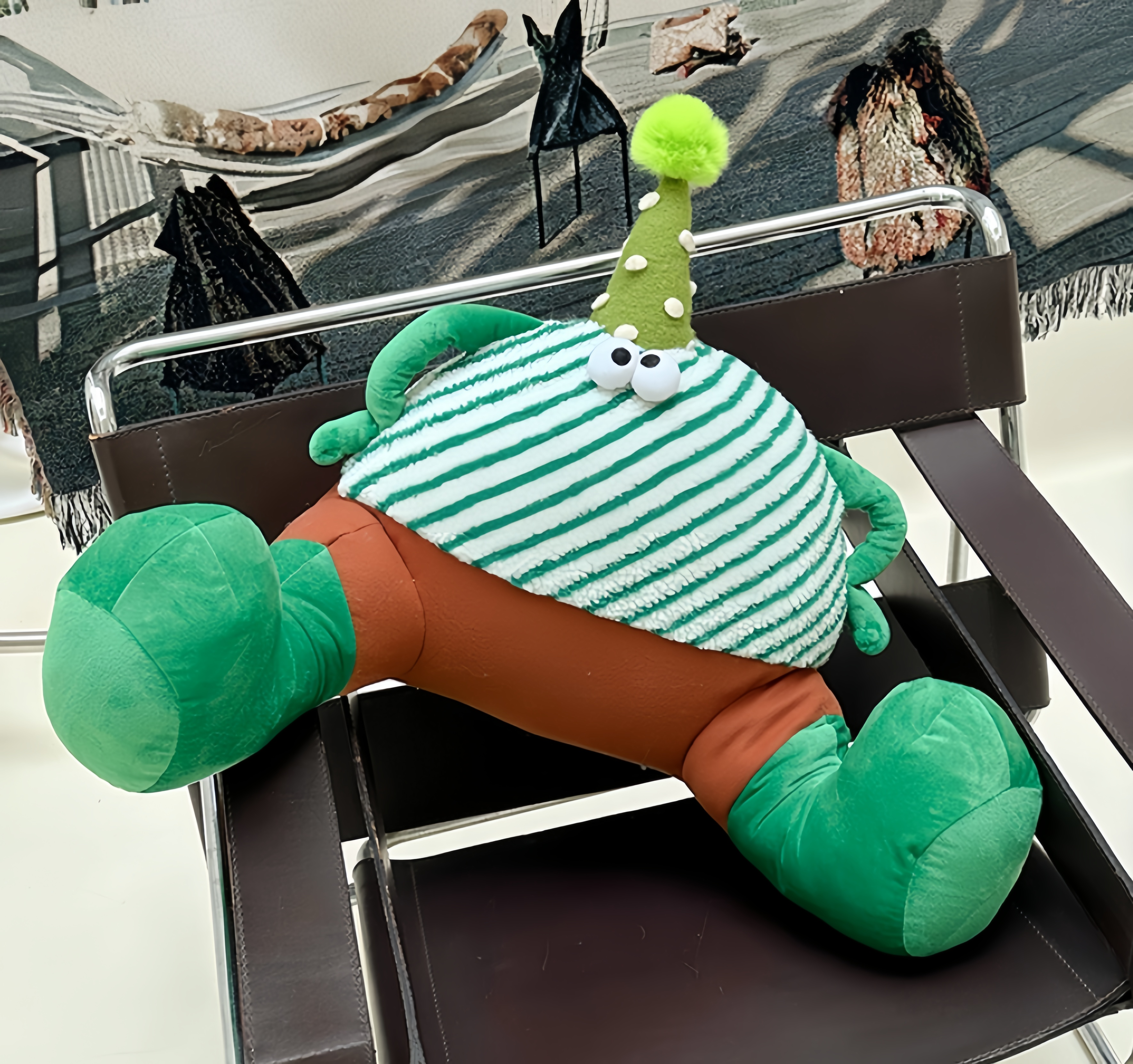 Cartoon Monster Lumbar Pillow – Cute Soft Cushion for Sofa & Office