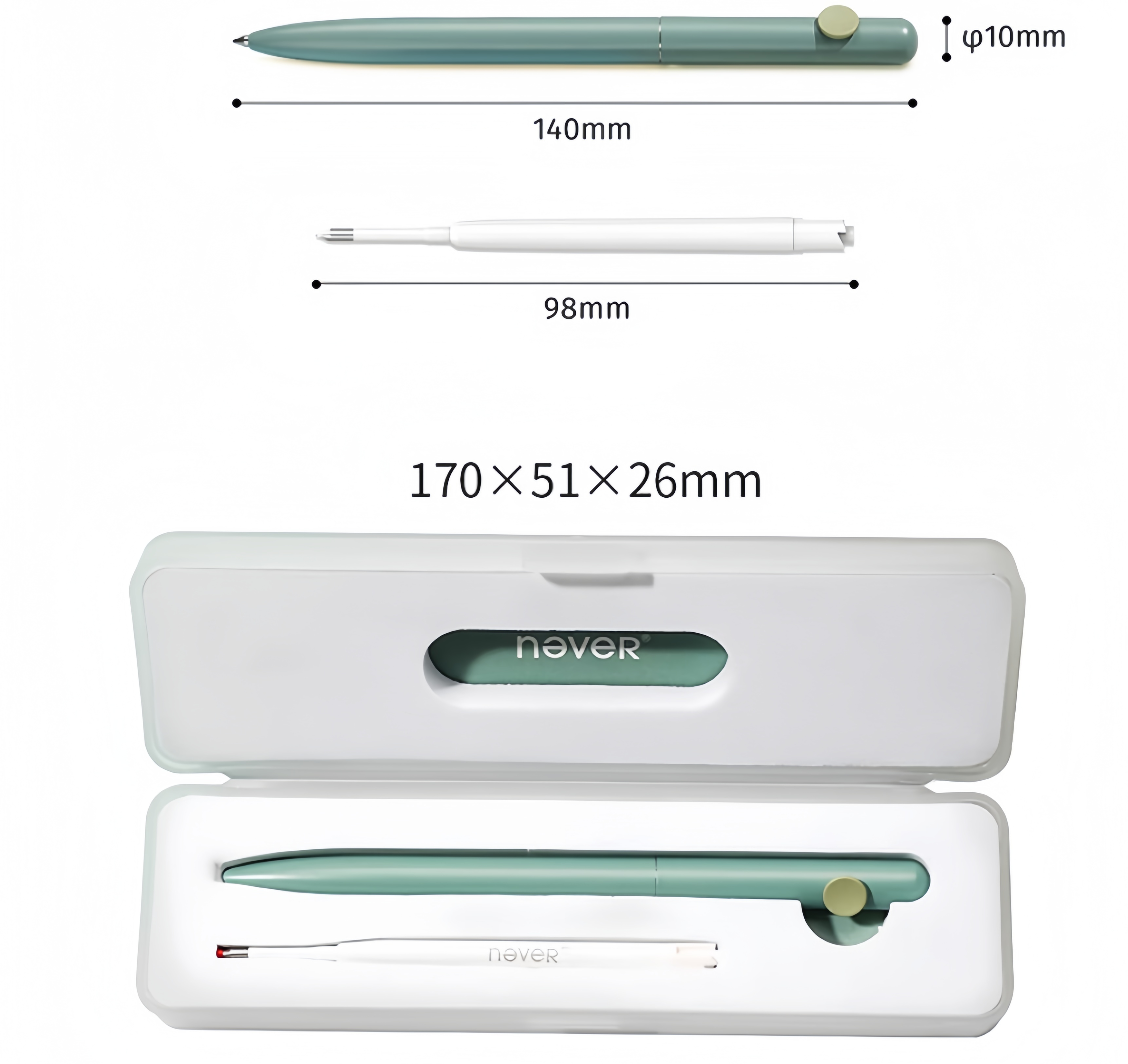 Premium Metal Bullet-Tip Gel Pen Gift Set